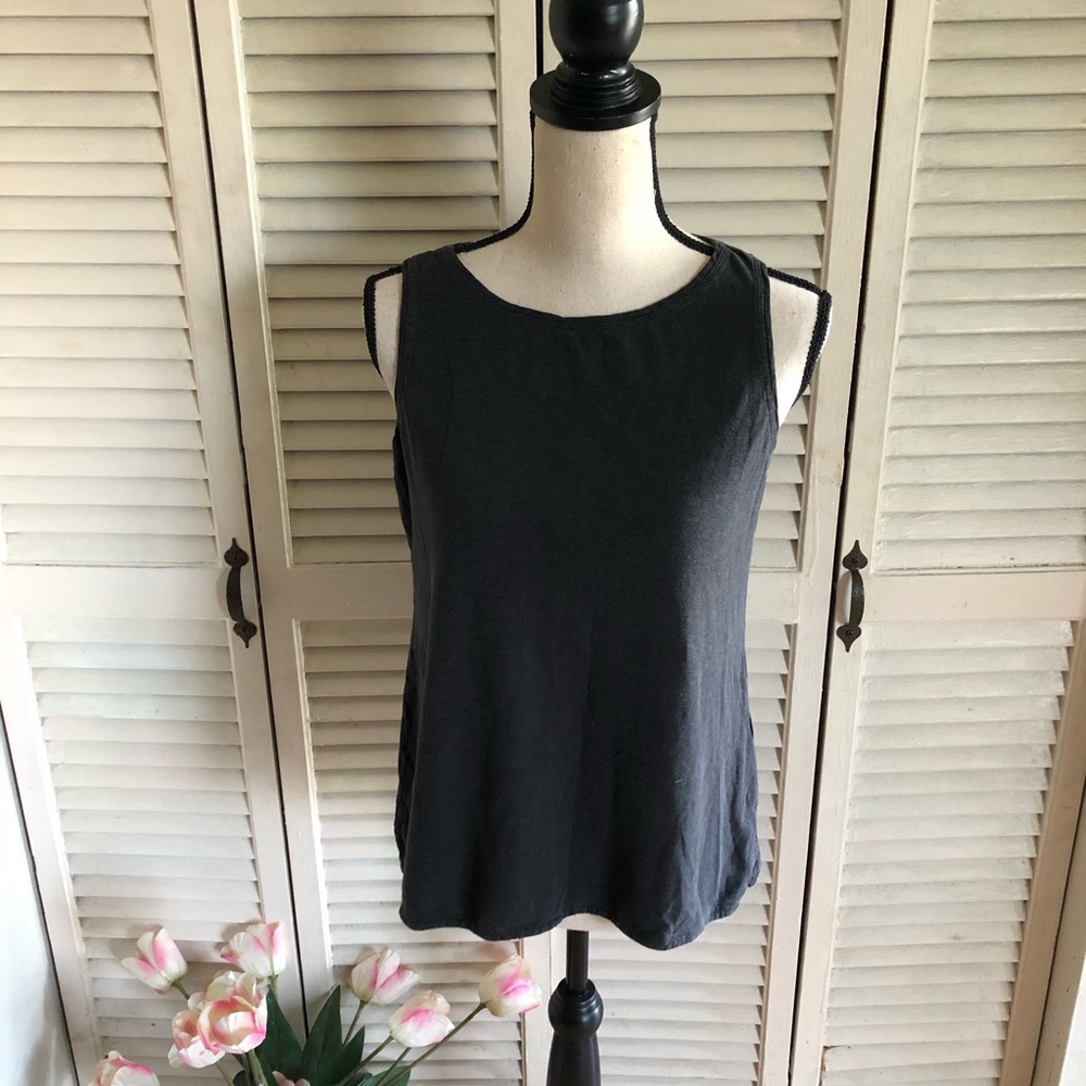 Eileen Fisher Basic Gray Sleeveless Tank Top XS